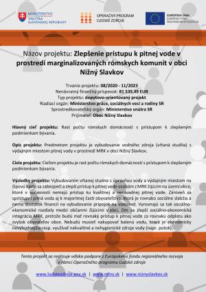 Zlepšenie prístupu k pitnej vode v prostredí MRK